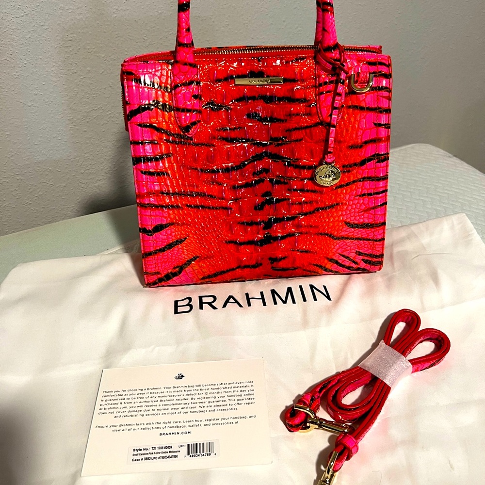 Brahmin Small Caroline-Pink Feline